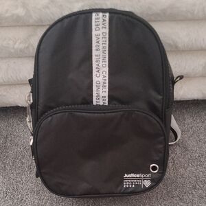 Justice Sport Black Mini Backpack